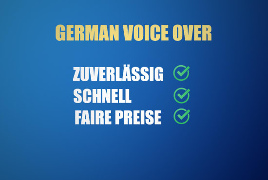 record your male german voice over