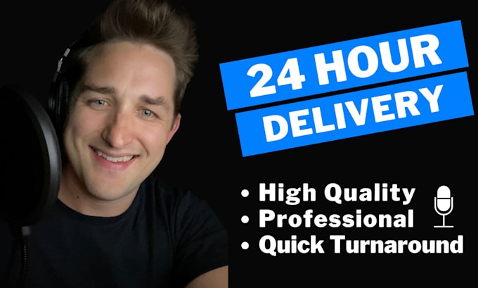 record a professional voice over in 24 hours or less