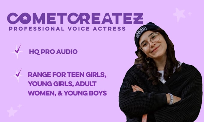 professionally voice any female or young boy characters
