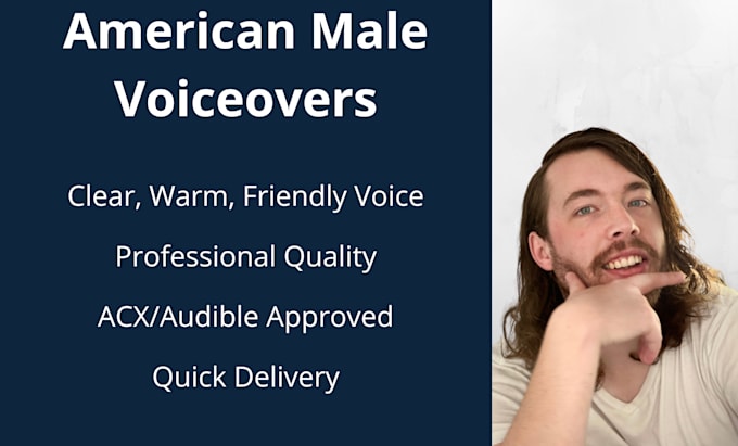 narrate your audible acx audiobook with an american male accent