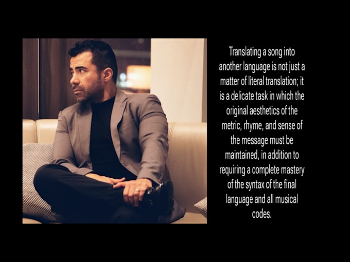 adapt your song into perfect spanish lyrics for singing