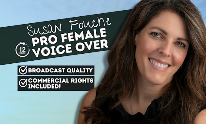do realistic believable american female commercial voiceover advertisement ad