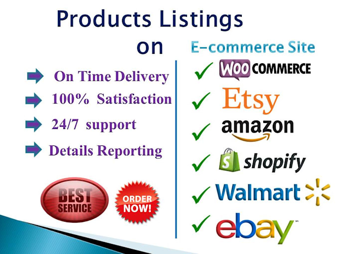 do products listing on etsy , woocommerce and shopify