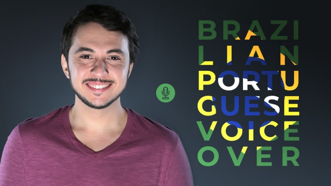 I will record a professional male brazilian portuguese voice over