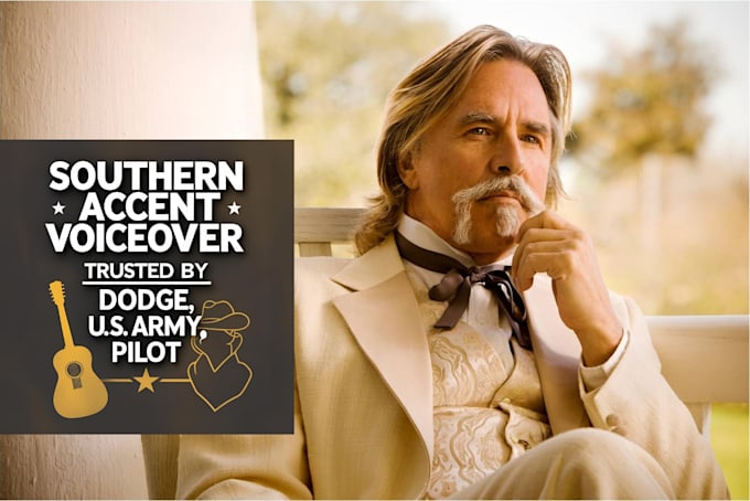 record a down home country southern male accent voiceover