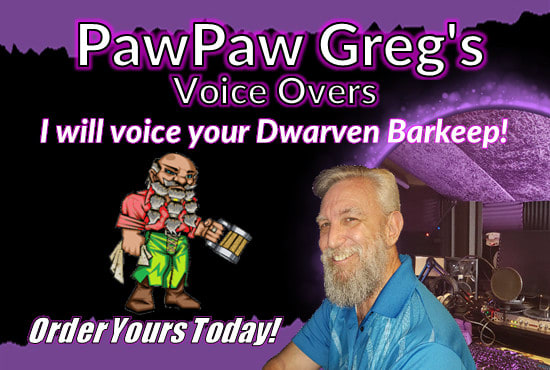 voice your american male dwarven character voice over