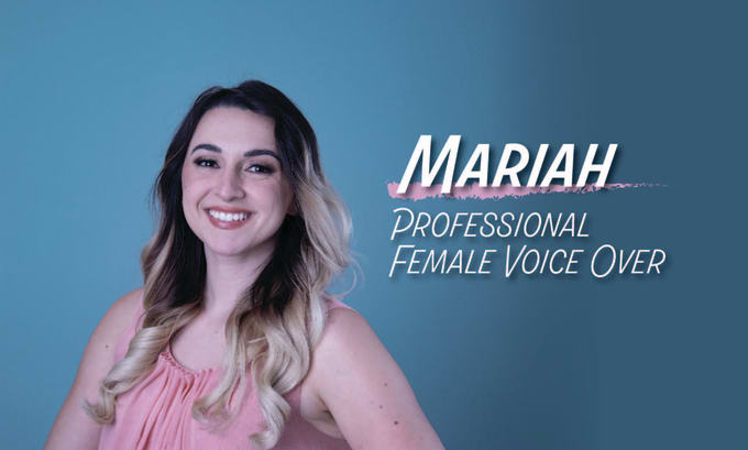 do a professional female voiceover or narration asap