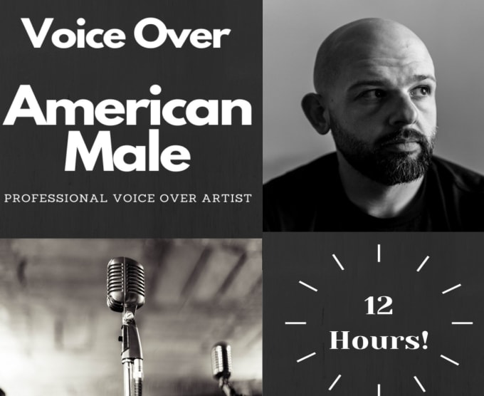 record a professional american male voice in english for you