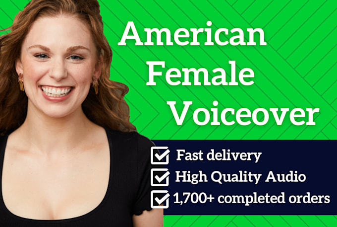 record a professional female american voiceover