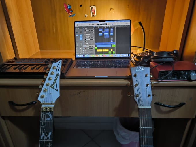 record the guitar part in your track