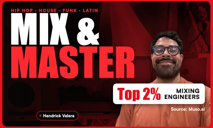 mix and master your hiphop, house, funk or latin tune to perfection