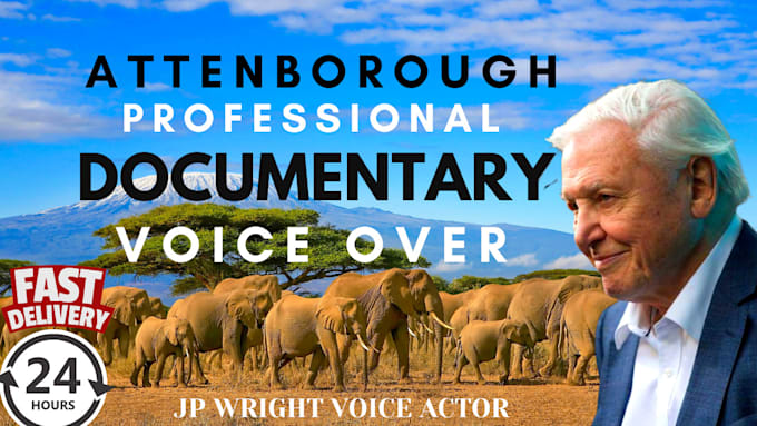 voice over a brilliant david attenborough celebrity impersonation