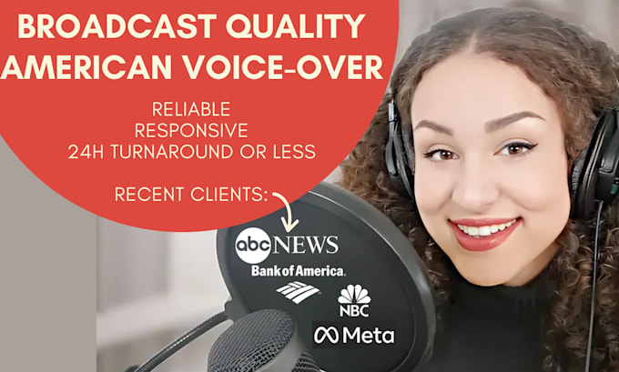 record a commercial american female voice over