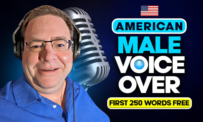 record a deep american male real human no ai voice over