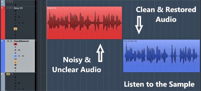 clean, rebalance or restore any audio