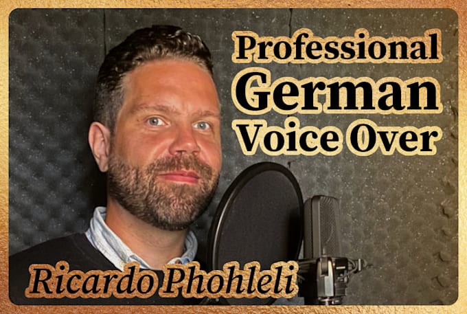 record a professional and clear german male voice over