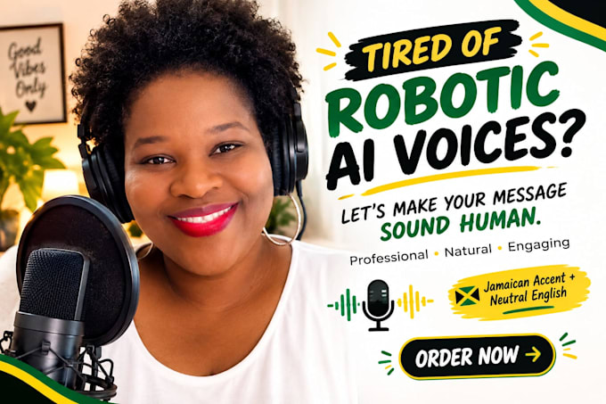 record a female voice over in a jamaican accent