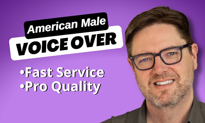 record an american male voice over in english
