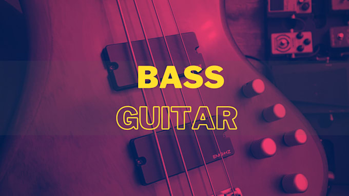 record electric bass guitar