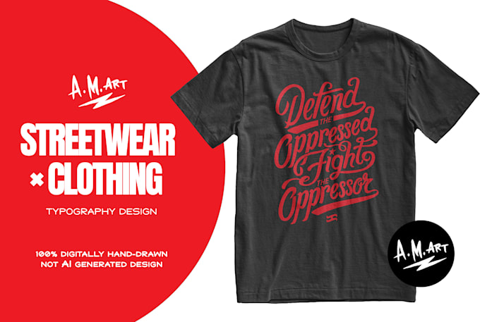 handdrawn typography design for tshirt or brand no ai