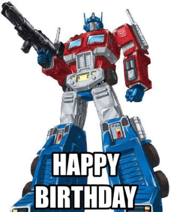 record optimus prime for a birthday message