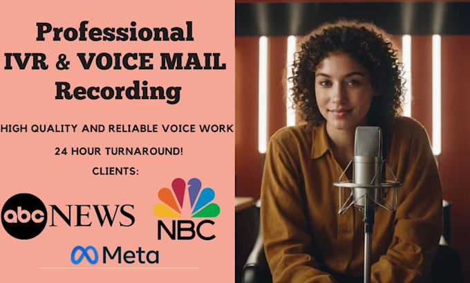 record professional IVR, voice mail