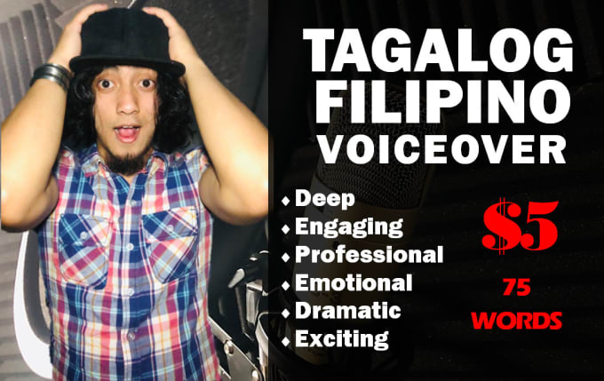 I will record a male tagalog filipino voice over
