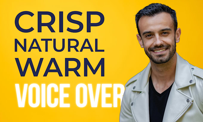 create a natural british warm voice over
