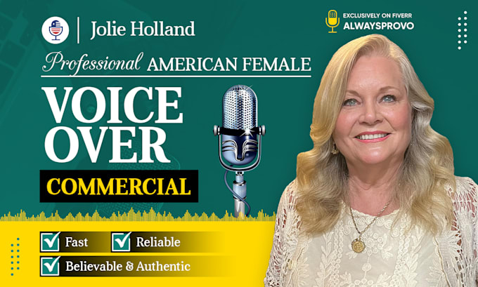 record a professional american female voiceover
