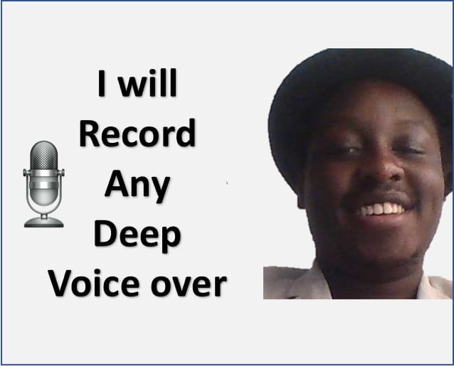 record a professional deep male voice over