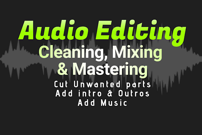 edit, convert and fix your audio or video sound within 24hrs