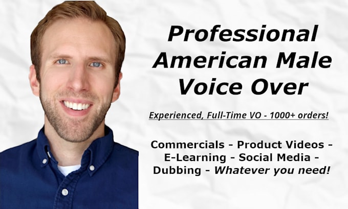 record your natural articulate male american voice over