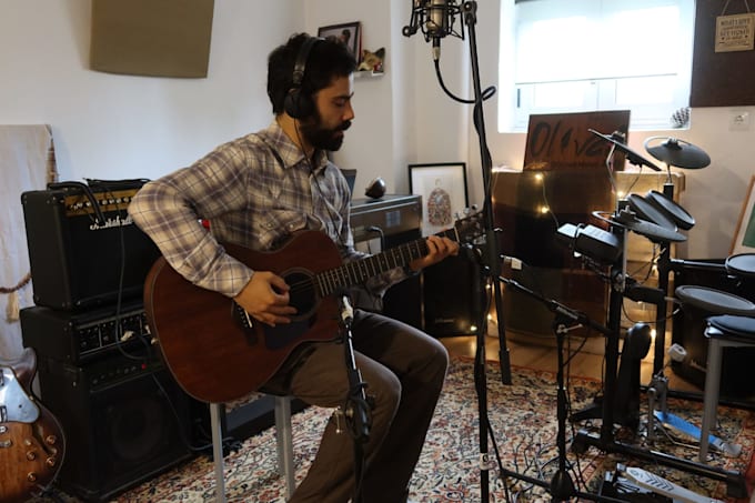 record an acoustic guitar track for your song