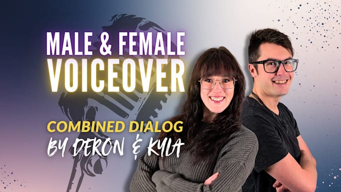 record a voice over with male and female roles
