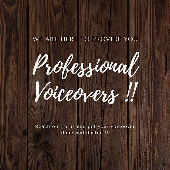 do high quality voiceover recording in hindi or english