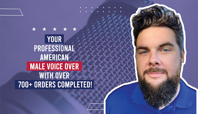 record an american male professional voice over in english