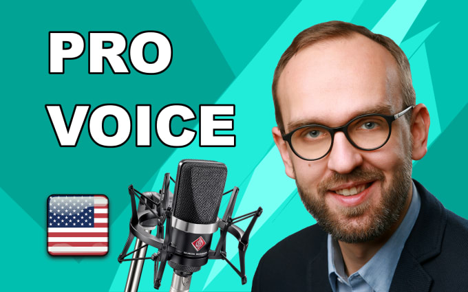 record an english voice over with german accent