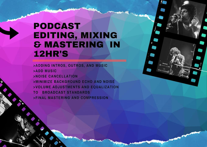 great your podcast by editing,mixing and mastering