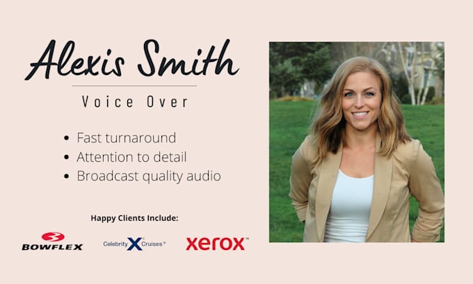 record your american female voice over