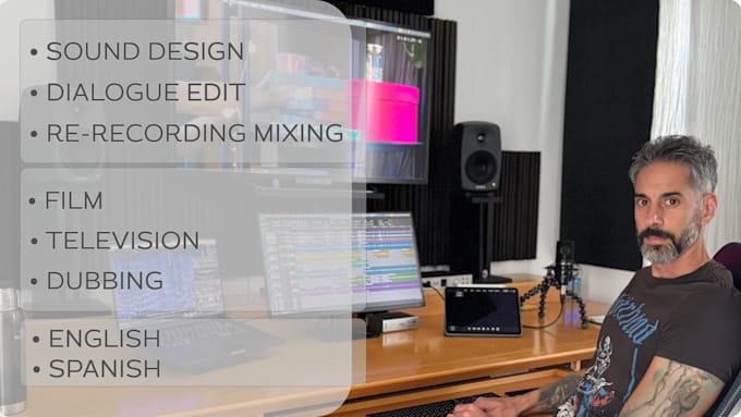 do sound design, dialogue edit, mixing on your film, TV or dubbing project