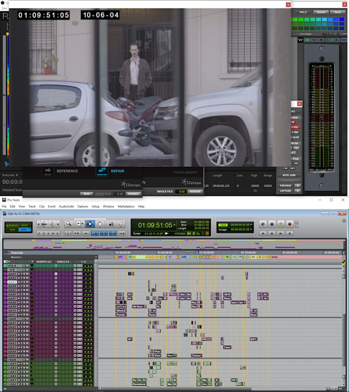 sound design, edit and mix your film project