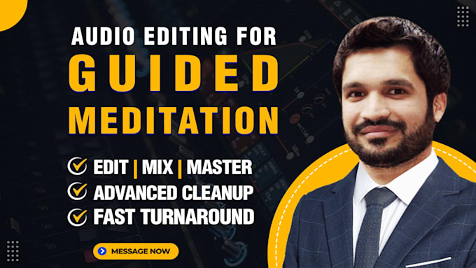 do professional audio editing for guided meditation and hypnosis