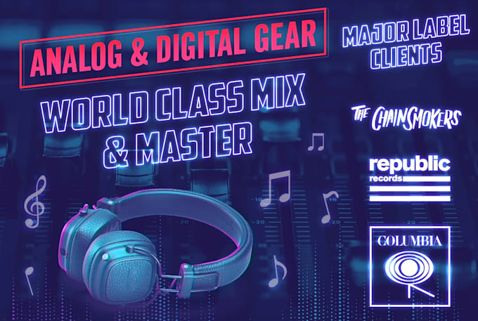 mix and master your song or music album as an audio producer engineer