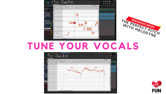 tune and correct your vocals, the perfect pitch with melodyne