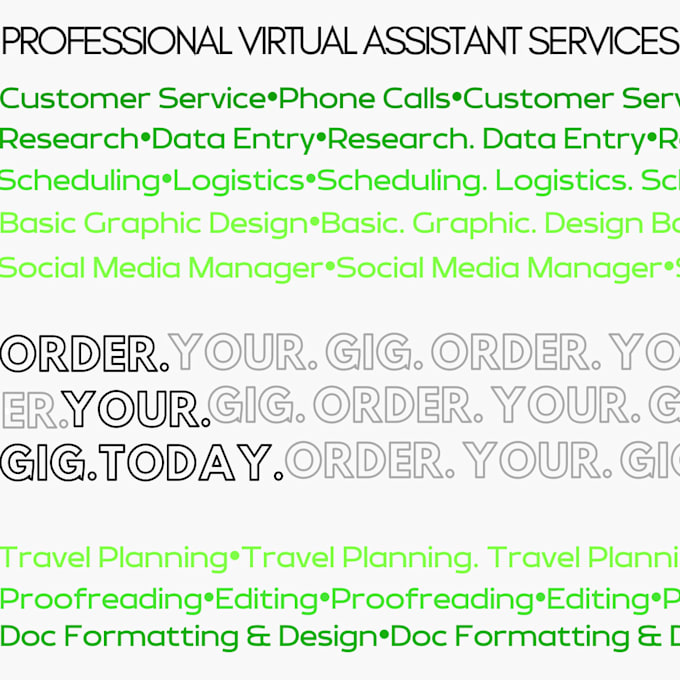 provide virtual assistant, social media, and admin support