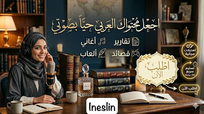 make your arabic content alive with my voice