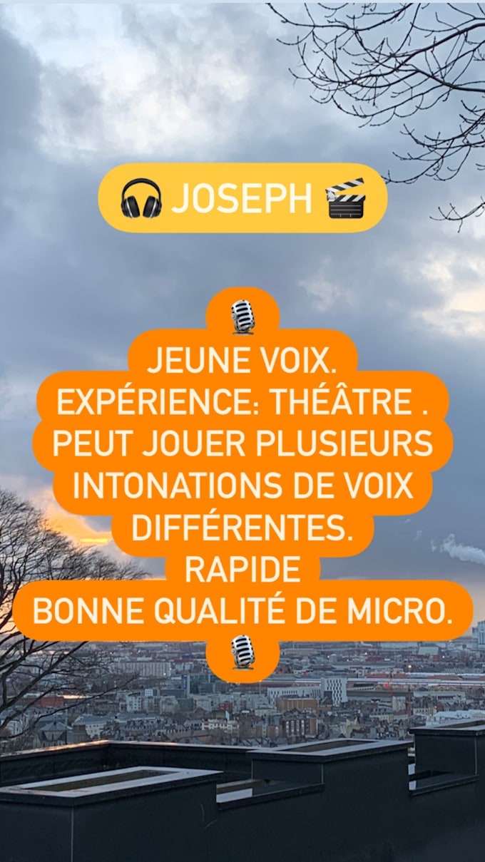 Je vous ferais de superbes voix off by Josephlvnez Fiverr