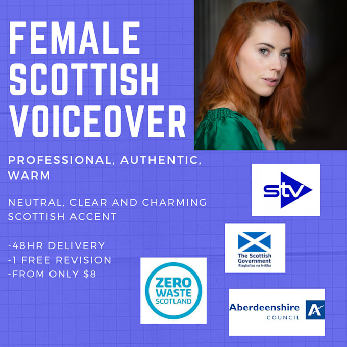 record a professional scottish female voice over