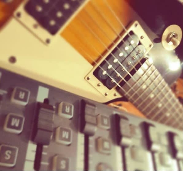 create an ambient background guitar and synth sounds for you