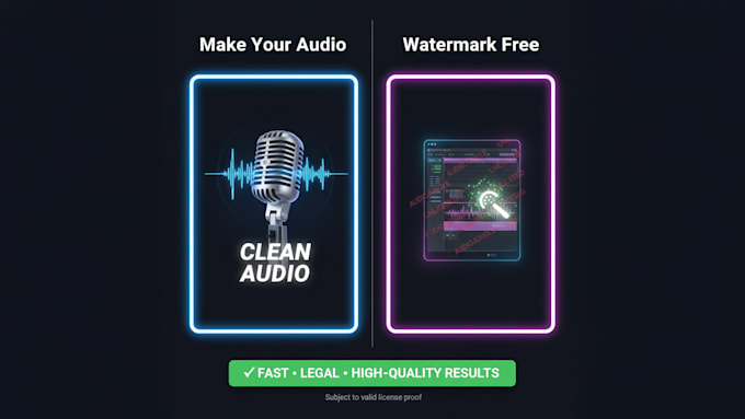 clean the watermark from your audiojungle music